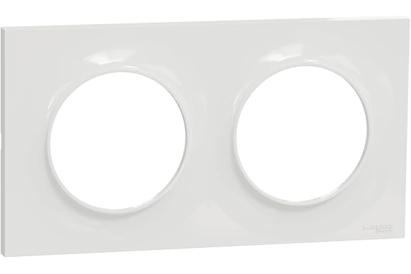 Schneider Electric S520704 Plaque 2 postes Odace Styl Blanc