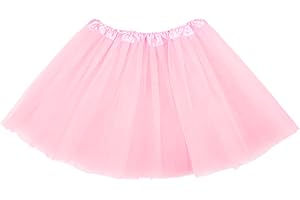 FUREINSTORE Falda de Tutú para Niñas, Falda de Tul para Ballet 3 Capas Elástica Disfraz de Princesa Carnaval 30cm de Largo Talla Única