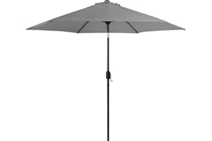 Dycietx 2.7M Garden Parasol with crank handle - Sun Umbrella Parasols Waterproof for Outdoor/Patio/Outside/Balcony - Patios Table Umbrellas UV40+ Protection/Tilt Function/Pole Width ø 38 mm