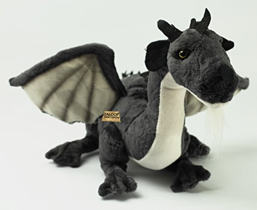 Preisvergleich Produktbild Drache Schwarz Plüschtier Kuscheltier Stofftier Plüschdrache 106 von Zaloop