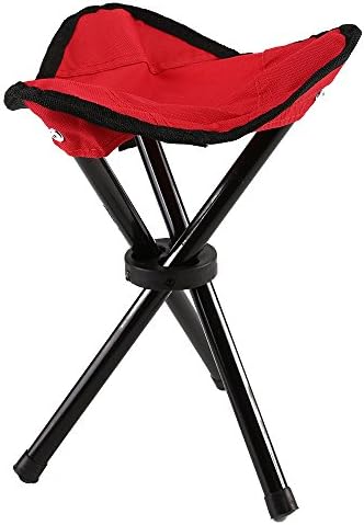 AllRight Portable Outdoor Folding Tripod Stool, Lightweight Camping Hiking Fishing BBQ Gardening Seat Chair
