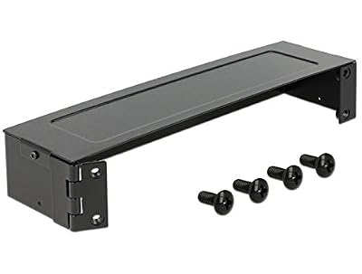 DeLOCK 43303 Mural 1U Noir étagère - étagères (Wall mounted rack, Noir, 25,4 cm (10"), métal, 76 mm, 264 mm)