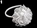 Produktbild Kommunion Mädchen Haarreif mit Blumen Satin und Spitze weiss *NEU*75