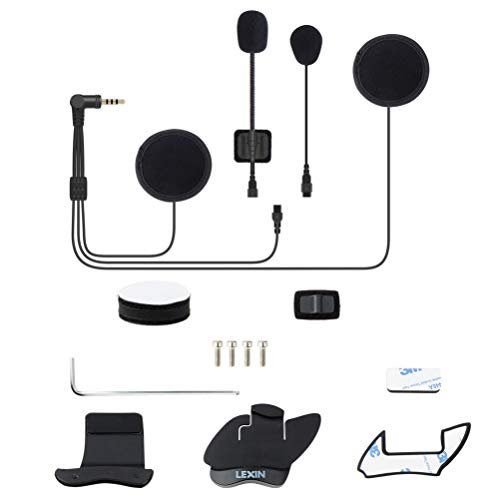 Lexin - Soporte y Auriculares Bluetooth para Casco de Moto FT4 Intercom