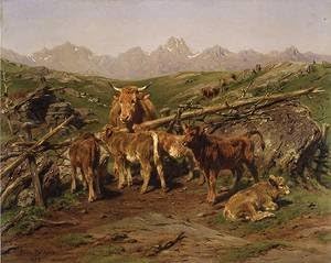 GFM Painting Handmade Oil Painting Reproductions of Weaning the Calves 1879,Oil Painting by Rosa Maria Bonheur - 72 By 96 inches