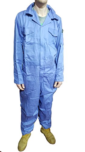 Mens Factory Workers Coveralls Polycotton Boiler Suit for Garage Workers, Mechanic, Garden Cleaning Job Work Uniform Overalls with Multi Pocket and Elasticated Waist