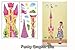 PRINCESS CASTLE KIDS GROWTH CHART HEIGHT MEASURE WALL STICKERS CHILDREN KID'S BEDROOM Boys Girls Wall Decoration (2 sheets in 1 set)