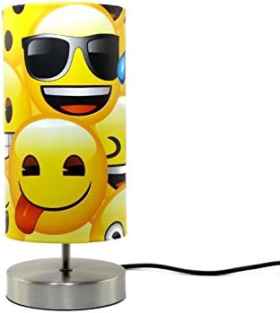 Emoji Lamp Light Lampshade Bedside Table Desk Lamp Bedroom Lamps Smiley Face Night Light Boys Girls Kids Children's Accessories