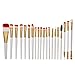 Feng Pro Cosmetics Makeup Brush Tools 20Pcs Make Up Eyeshadow Eyebrow Sponge Eyeliner Brushes Set (White)