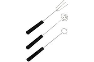 PPMTER 3pcs Candy Dipping Tools Chocolate Dipping Fork Spoons Set Culinary Decorating Spoons Chef Art Pencil for Handmade Chocolates Fondue Cheese