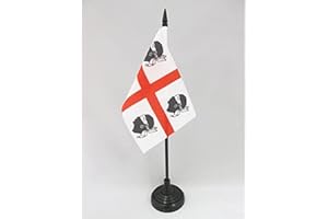 AZ FLAG - Drapeau De Table Sardaigne nationaliste Sardisme - 15x10 cm - Mini Drapeau Du Nationalisme Sarde De Bureau 100% Polyester Avec Hampe De 25cm Et Socle En Plastique Noir