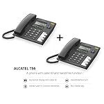 Alcatel T-56 Black Corded Landline Phone with Caller id &...