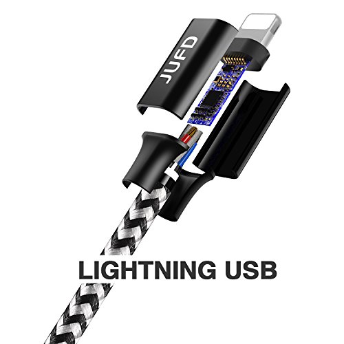 C  ble Lightning chargeur iPhone  JUFD 3Pack  1M   2M   3M  usb    c  ble Lightning  Apple MFi certifi    haute Lifespan nylon tress   Charging rapide C  ble pour iPhone X   8 7   7plus 6   6s   6 Plus   5   5c   5s SE iPad Air 3   iPad Pro