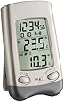 TFA Dostmann Wave Funk-Thermometer, Außentemperatur, Innentemperatur, Höchst- und Tiefstwerte, mit Uhrzeit, Wochentag, Datum