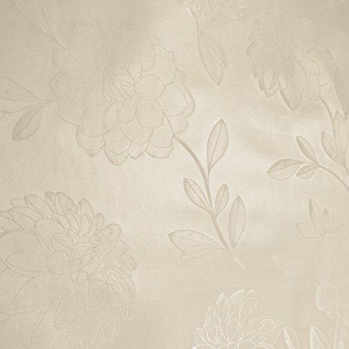 Wachstuch Breite 140 cm Länge wählbar – Blumen UNI Creme Champagner Beige geprägt Lebensmittelecht – 140 x 200 bzw. 200×140 cm abwaschbare Tischdecke Gartentischdecke - 2
