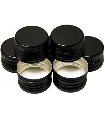 Made In Home - Lot De 100 Bouchons à Visser En Aluminium 28 Mm - Capuchons Filetés Pour Bouteilles (28/18) - Parfait Pour Bouteilles De 100ml à 750ml