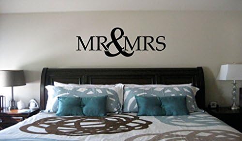 Mr &amp; Mrs Newlywed Vinyl Wall Decal Anniversary Bedroom Wall Decor