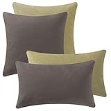 Selfitex 4 Stück Sofakissen-Set mit Bezug und Füllkissen, 2 Kissen Größe 40x40cm + 2 Kissen Größe 30x50 cm, superflauschig und schön weich, Made in Germany, Couchkissen, Dekokissen Design Korsika (4)