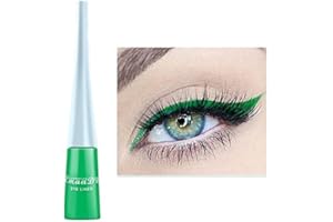 BELIKY GIRL Eyeliner liquide de 10 couleurs Eyeliner mat à séchage rapide, Eyeliner coloré en gel imperméable durable et sans floraison, Eyeliner liquide de couleur bonbon hautement pigmenté, Vert