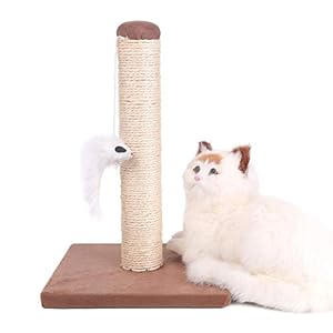 Nobleza – Poste rascador para Gatos de sisal con Juguete. Pequeño, Color Azul. Medidas: 25 * 25 * 35 cm