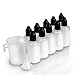 Produktbild Mazanis 10 x 50 ml Tropfflasche | Liquid Flasche im Komplettset mit 100 ml Messbecher + Trichter + 10 selbstklebenden Etiketten - für Präzises Mischen und Sicheres Aufbewahren von Flüssigkeiten