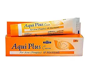 HAPDCO AQUI PLUS CREAM FOR ACNE,PIMPLES & BLACKHEADS(PACK OF 2) (25 g Each)