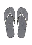Outer Material: Rubber Havaianas Damen You Metallic Zehentrenner, Steel Grey, 39/40 EU ( 37/38 Brazilian)