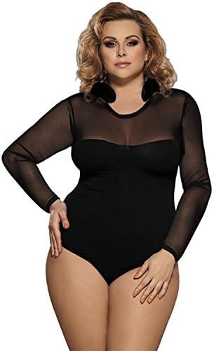 Women Plus Size lingerie sexy leotard grenadine perspective temptation bodysuit jumpsuits , 3xl