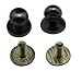 Produktbild Amanaote Kupfer Gun Schwarz 1,4 cm Nippel Bullet Konus Stift Bullet Clinch Bolt Aufkleber für Gürtel Schuh oder Handtasche Persönlichkeit DIY Zubehör (30 Stück)