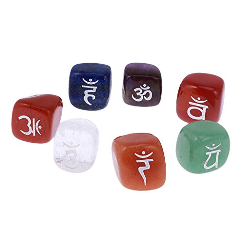 Segolike Lot/7 Pieces Engraved Healing Reiki Chakra Meditation Stones Cubes Thumbstone RS.670 (63.00% Off) - Amazon