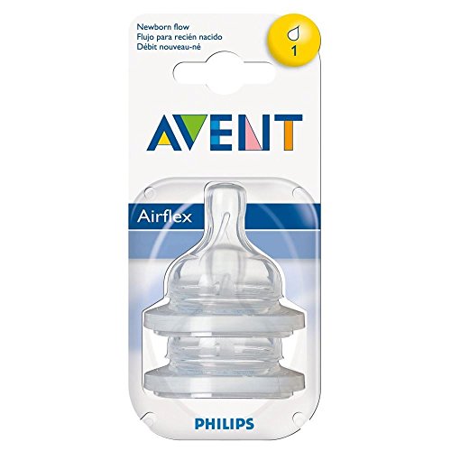 Preisvergleich Produktbild Avent Airflex Silikonsauger - Neugeborene 1 Loch 0Mth + (2)
