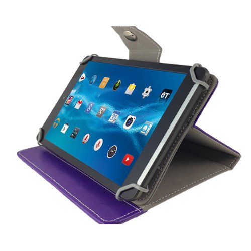 Starter Set: Blaupunkt Endeavour 101M / L / 25,65 cm Tablet Hülle X10 10 Zoll mit Standfunktion + Staub Stöpsel + Touch Pen – 3 in 1 10 zoll Lila * - 4