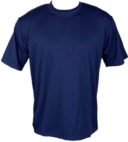 Men's Crew Neck T-Shirt Short Sleeve Sports Shirt Coolmax® in various Colours, Blau, L