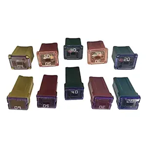 10Pcs Car Upfitters Automotive Square Shaped Assortment Fuse Kit 20A 30A 40A