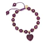 Lola Rose AW16 Kimbra corazón de cuentas pulsera de cuarcita en Blackberry