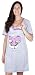 Mija - 2 in1 Maternity & nursing / breastfeeding 100% cotton nightdress 2056 U (L / UK12, Pink)
