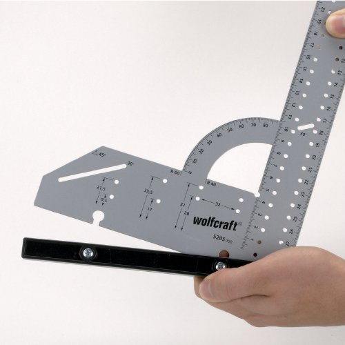 Wolfcraft 5205000 Universalwinkel, Länge 300 mm mit wechselbarem Kunststoffanschlag 200 x 300 - 6