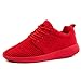 Produktbild Unisex Damen Herren Laufschuhe Schnür Sneaker Sport Fitness Freizeit Turnschuhe Rot 38
