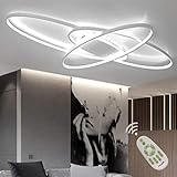 Klassisch Kreativ Elegant Design Landhaus Stil Wohnzimmer Studie Art Deco Hell Tolle Deckenlampe, Hochwertige Lichtquelle, Stufenloses Dimmen(3000-6500K);Größe: L95*W65*H9cm