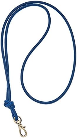 Logan WhistlesLamb Nappa Leather Lanyard with Brass Clip, Blue