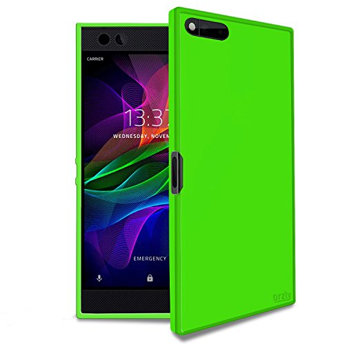 Custodia Razer Phone, FlexiCase di Orzly per Razer Phone (2017 Modello Android SmartPhone) - Custodia Protettiva costruita con QualitÃ  Premium di Silicone TPU - VERDE