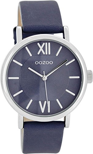 Oozoo Damenuhr mit Lederband 38 MM Blaugrau/Blaugrau C8323 Oozoo Damenuhr mit Lederband 38 MM Blaugrau/Blaugrau C8323
