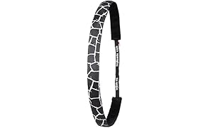 Ivybands&reg; | Das Anti-Rutsch Haarband | Giraffe's Black&White Print | 1,6cm Breit | One size | IVY717