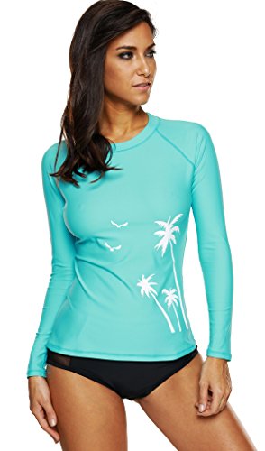 CharmLeaks Damen Rash Guard Langarm UV-Schutz (UPF) 50+ - 5