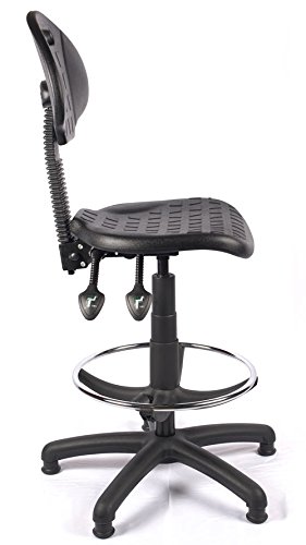 Bude Polyurethane Draughtsman Chair, Wipe Clean, PU High Chair, Lab Chair, Industrial Chair from Relax Office