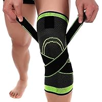 Ginocchio compressione manica rilievi di ginocchio del ginocchio del gancio di sostegno con cinghie di compressione regolabili per dolori articolari e artrite sollievo L Abbigliamento sportivo