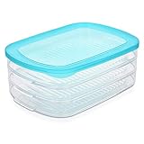 taper organizador Detalles: El juego apilado mide 22.5 x 16.3 x 8CM. Cada táper mide 22.5 x 16.3 x 3CM. Fabricado en plástico MS, PP (sin BPA).