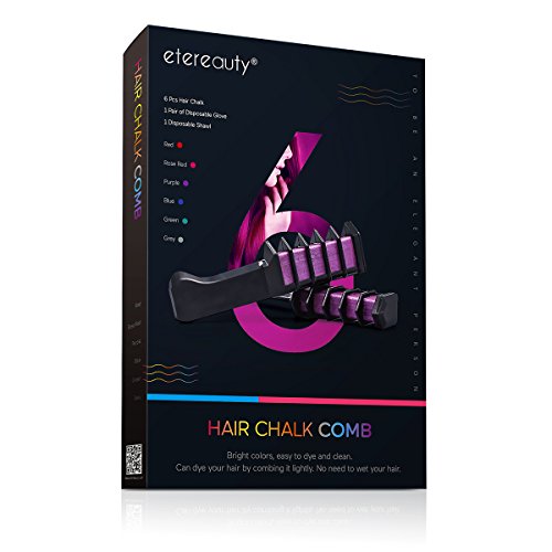 ETEREAUTY Haar Farben Kreide Kamm Haarfärbemittel Temporäre Haar Farben Creme 6 Stück - 7