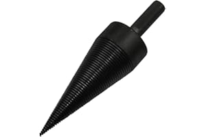 Maizoon Firewood Splitter Drill Bit Log Wood Drill HSS Heavy Duty Drill Screw Cone Driver Fire Log Splitting Cone Drill Bit 38mm, DZ03A