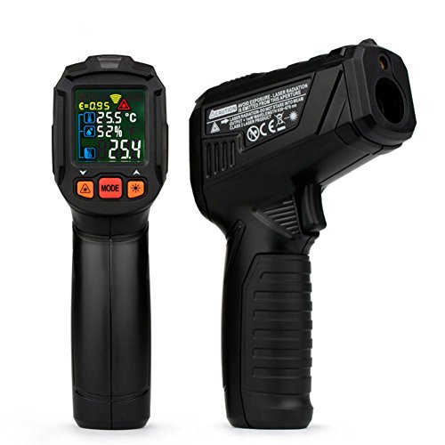 Preisvergleich Produktbild LanLan Infrarot Thermometer Digital Thermometer Feuchtigkeitsmesser Infrarothygrometer Temperatur Feuchtigkeits Pyrometer IR01C